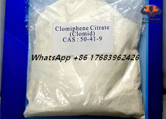 Il clomifene della purezza di 99% citrata la polvere cristallina bianca CAS 50-41-9 di Clomid degli anti steroidi dell'estrogeno